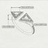 Triangle Black Diamond Open Ring - Nevaeh No. 68 image 4