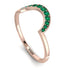 Large Half Round Stacking Emerald Ring - Brooke No. 5 image 1