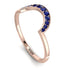 Large Half Round Stacking Sapphire Ring - Brooke No. 14 image 1