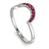 Large Half Round Stacking Ruby Ring - Brooke No. 12 image 1