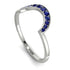 Large Half Round Stacking Sapphire Ring - Brooke No. 15 image 1