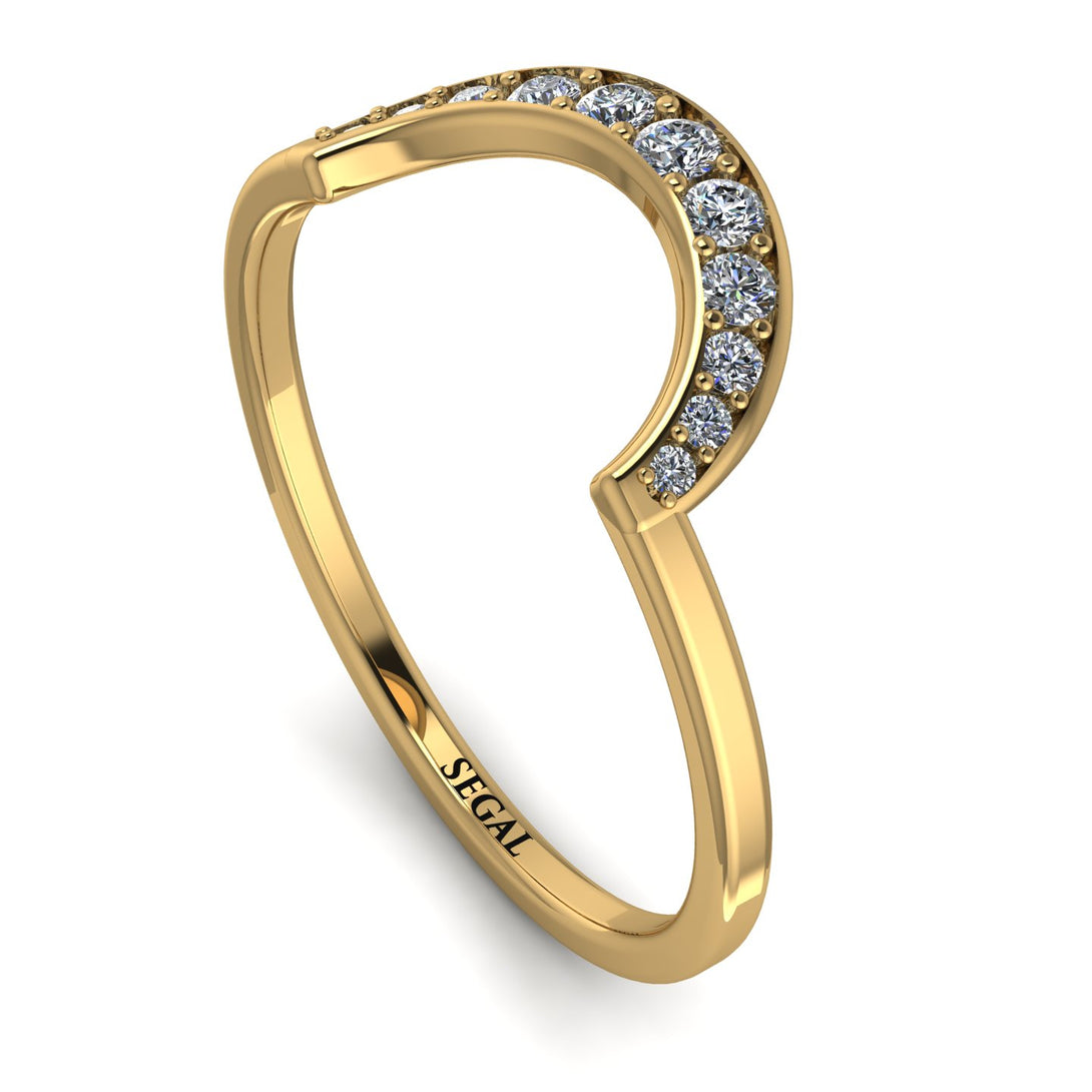 Large Half Round Stacking Diamond Ring - Brooke No. 1