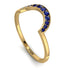 Large Half Round Stacking Sapphire Ring - Brooke No. 13 image 1