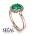 1ct Round Emerald Engagement Ring - Natalia No. 5 image 2