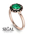 1ct Round Emerald Engagement Ring - Natalia No. 35 image 2