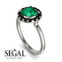 1ct Round Emerald Engagement Ring - Natalia No. 36 image 2