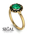 1ct Round Emerald Engagement Ring - Natalia No. 34 image 2