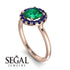 1ct Round Emerald Engagement Ring - Natalia No. 65 image 2