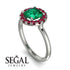 1ct Round Emerald Engagement Ring - Natalia No. 51 image 2