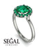 1ct Round Emerald Engagement Ring - Natalia No. 21 image 2