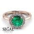 1ct Round Emerald Engagement Ring - Natalia No. 5 image 3