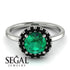 1ct Round Emerald Engagement Ring - Natalia No. 36 image 3