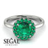 1ct Round Emerald Engagement Ring - Natalia No. 21 image 3