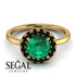 1ct Round Emerald Engagement Ring - Natalia No. 34 image 3