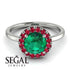 1ct Round Emerald Engagement Ring - Natalia No. 51 image 3