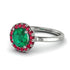 1ct Round Emerald Engagement Ring - Natalia No. 51 image 1