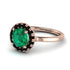 1ct Round Emerald Engagement Ring - Natalia No. 35 image 1