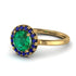 1ct Round Emerald Engagement Ring - Natalia No. 64 image 1