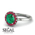 1ct Round Emerald Engagement Ring - Natalia No. 51 image 10