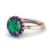 1ct Round Emerald Engagement Ring - Natalia No. 65 image 1