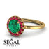 1ct Round Emerald Engagement Ring - Natalia No. 49 image 10