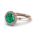 1ct Round Emerald Engagement Ring - Natalia No. 5 image 1