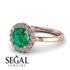 1ct Round Emerald Engagement Ring - Natalia No. 5 image 5