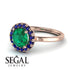1ct Round Emerald Engagement Ring - Natalia No. 65 image 10