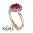 1ct Round Ruby Engagement Ring - Natalia No. 11 image 2