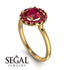 1ct Round Ruby Engagement Ring - Natalia No. 55 image 2