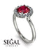 1ct Round Ruby Engagement Ring - Natalia No. 12 image 2