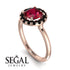 1ct Round Ruby Engagement Ring - Natalia No. 41 image 2