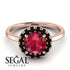 1ct Round Ruby Engagement Ring - Natalia No. 41 image 3