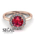 1ct Round Ruby Engagement Ring - Natalia No. 11 image 3