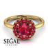 1ct Round Ruby Engagement Ring - Natalia No. 55 image 3