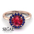 1ct Round Ruby Engagement Ring - Natalia No. 71 image 3