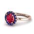 1ct Round Ruby Engagement Ring - Natalia No. 71 image 1