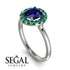 1ct Round Sapphire Engagement Ring - Natalia No. 30 image 2