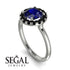1ct Round Sapphire Engagement Ring - Natalia No. 45 image 2