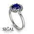1ct Round Sapphire Engagement Ring - Natalia No. 15 image 2