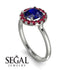 1ct Round Sapphire Engagement Ring - Natalia No. 60 image 2