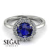 1ct Round Sapphire Engagement Ring - Natalia No. 15 image 3
