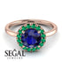1ct Round Sapphire Engagement Ring - Natalia No. 29 image 3