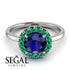 1ct Round Sapphire Engagement Ring - Natalia No. 30 image 3
