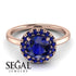 1ct Round Sapphire Engagement Ring - Natalia No. 74 image 3