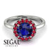 1ct Round Sapphire Engagement Ring - Natalia No. 60 image 3
