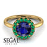 1ct Round Sapphire Engagement Ring - Natalia No. 28 image 3