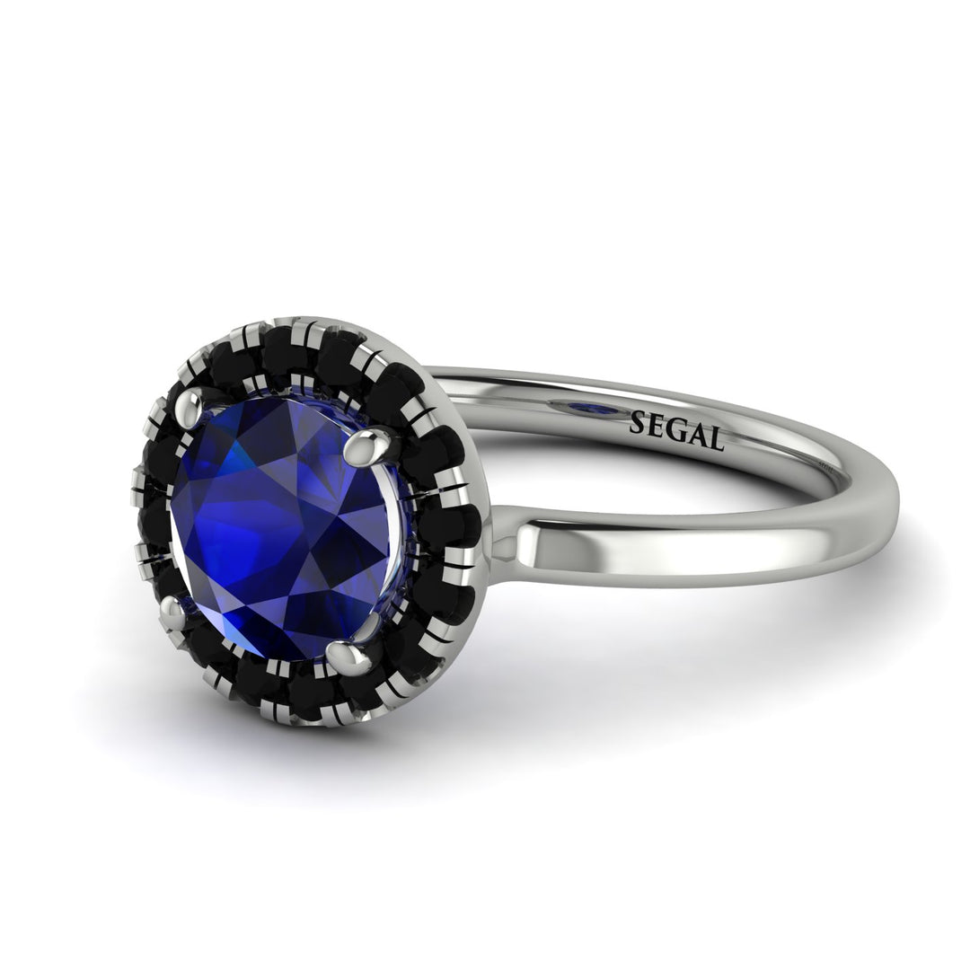 1ct Round Sapphire Engagement Ring - Natalia No. 45