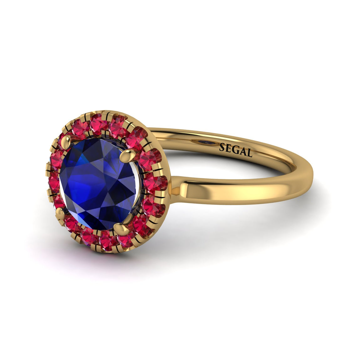 1ct Round Sapphire Engagement Ring - Natalia No. 58