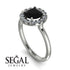 1ct Round Black Diamond Engagement Ring - Natalia No. 9 image 13